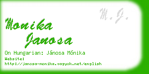 monika janosa business card